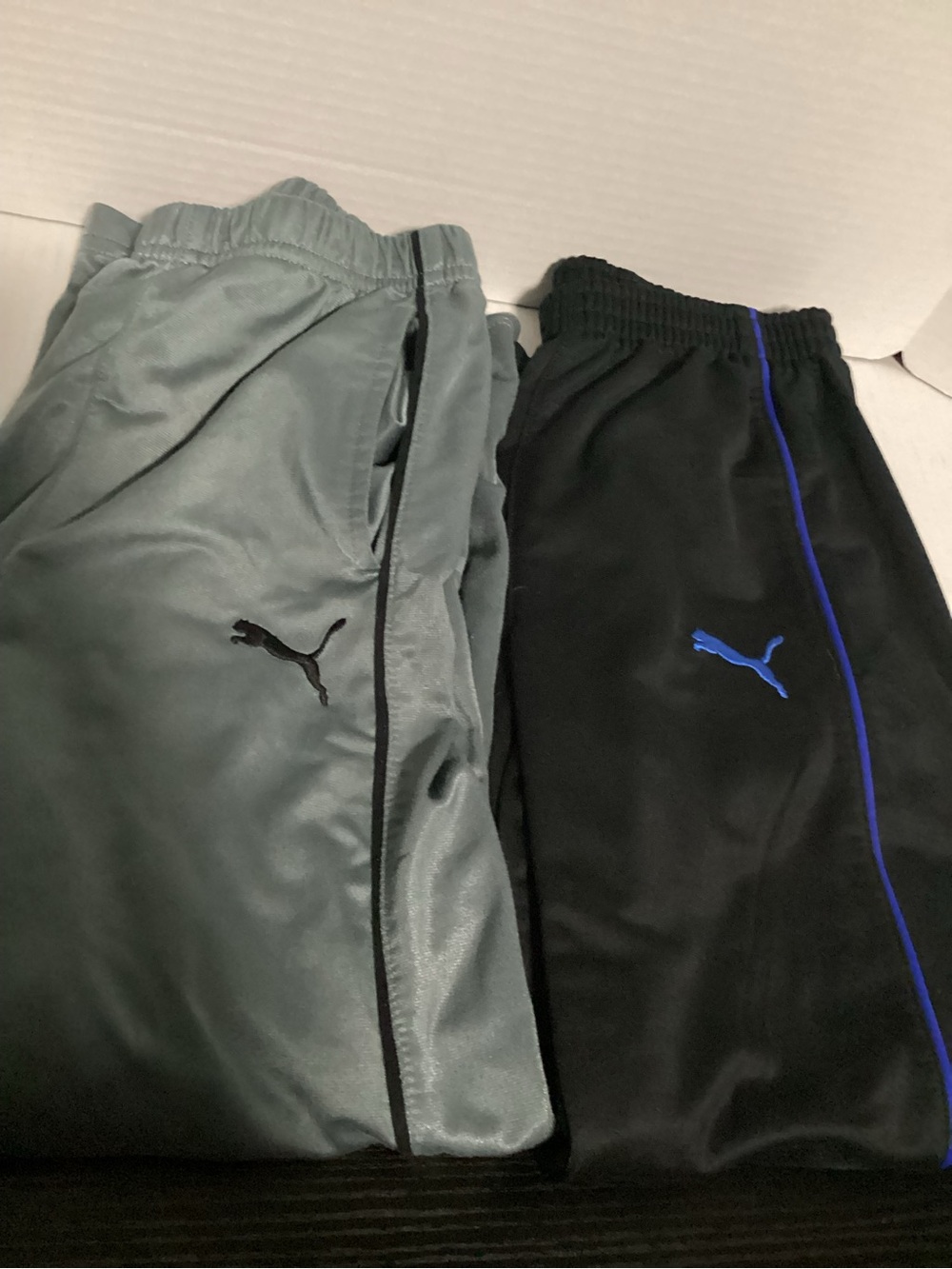 Puma TWO pair kids' size 6 Track Pants - Gray and Black